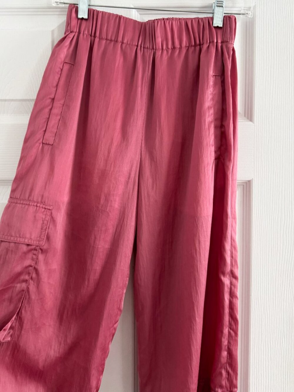 Tibi "Wilt" Silky Nylon Jogger in Rose Pink, size XS - Picture 5 of 8